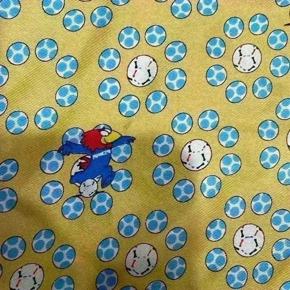 France 98 Volleyball Pocket Square Scarf Made in Italy 100% Silk - Picture 7 of 8